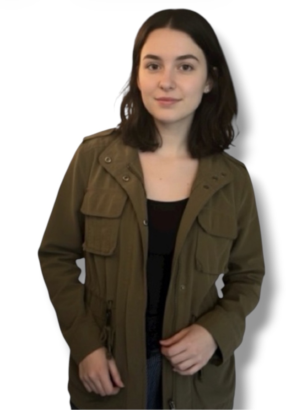 Love Tree Olive Green Utility Anorak Jacket Women’s S Gorpcore Boho